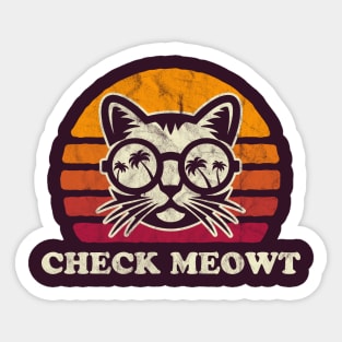Check Meowt Sticker